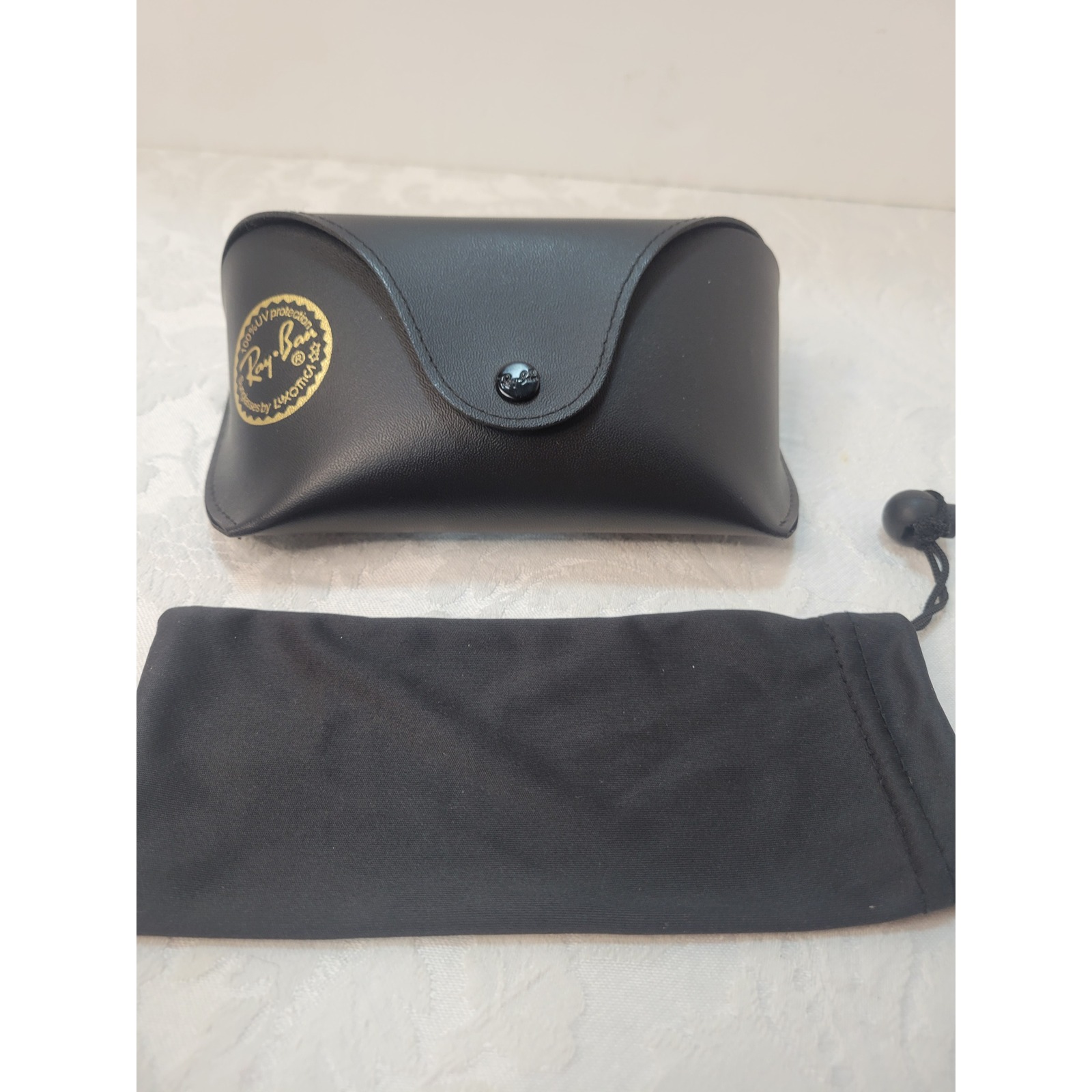 Ray Ban Sunglasses Case With Pouch Black Soft Shell Travel Storage